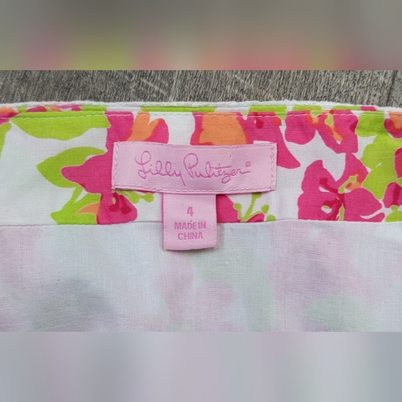 Lilly Pulitzer Falling For You Mini Dress Women's 4 Pink & Orange 100% Cotton - Picture 6 of 15